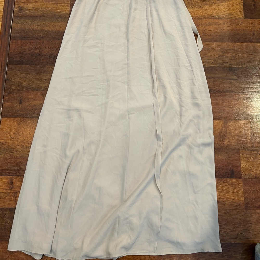 Show Me Your Mumu Lady Long Sleeve Wrap Maxi Dress Beige Size Small - Picture 2 of 10